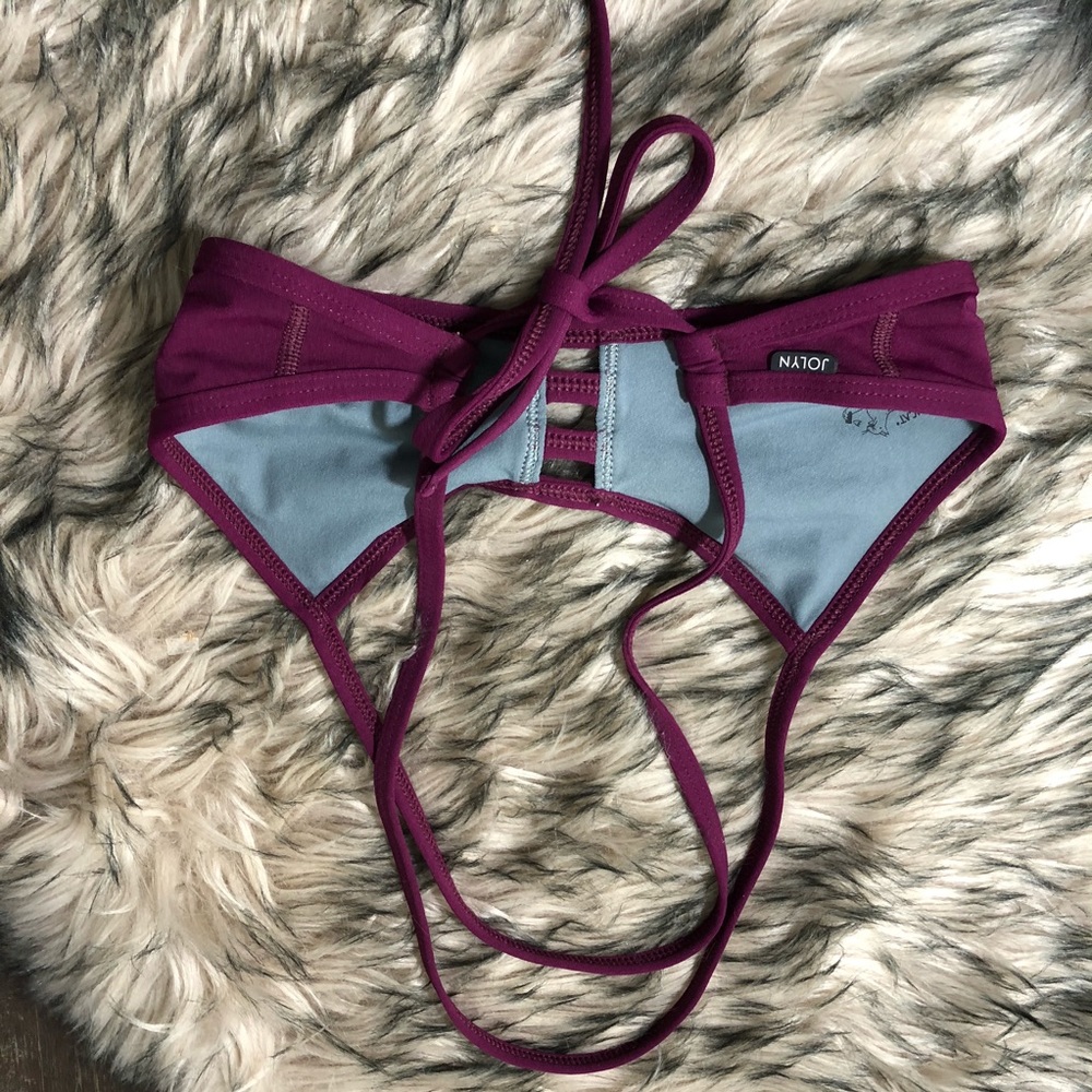Jolyn Tomcat Bikini Top Burgundy Size S - Picture 10 of 13